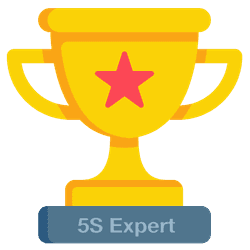 Trophy addressed to the 5S Expert.