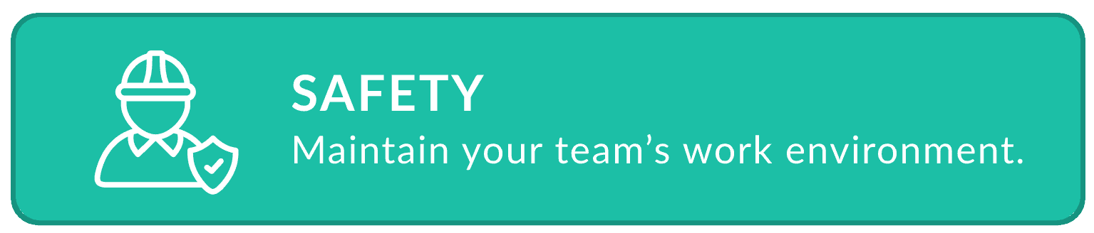 Icon and definition of the bonus S of 5S, Safety.